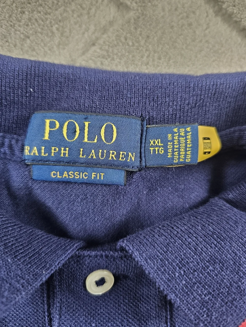 Polo Ralph Lauren Classic Fit Polo Shirt Mens 2XL Navy Blue Formal Preppy